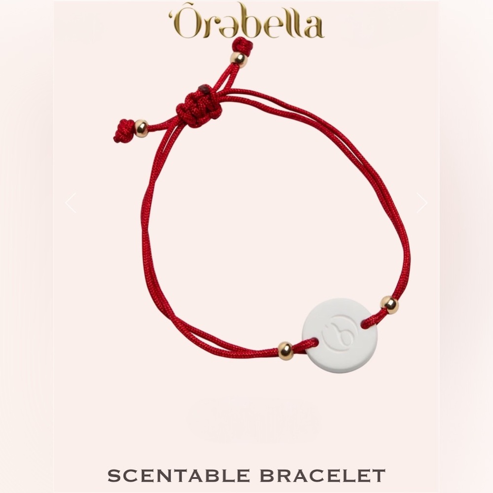 'Ôrəbella Essential Oil / Parfum Bracelet Bangle Red Gold Adjustable Orebella